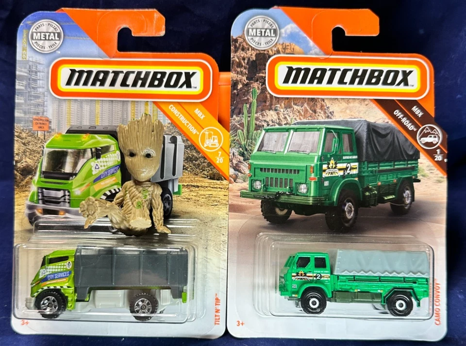 Lot of 2 - Matchbox - Camo Convoy & Tilt N' Tip - Trucks - 2021 - Image 1 of 1