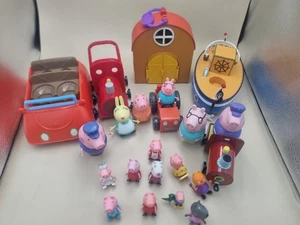 Peppa Pig Mixed Bundle includes Train Boat & Figures See All Pics For Condition - Picture 1 of 12