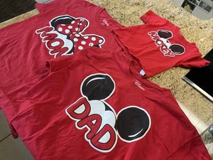 3 Mickey/Minnie Mouse T Shirts Disney Family VACATION Mom Dad Kid Ears SZ L,S,2T - Picture 1 of 11