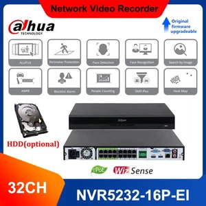 Dahua 32CH 16POE 32MP AI NVR5232-16P-EI WizSense Face Recognition SMD Plus Lot - Picture 1 of 12