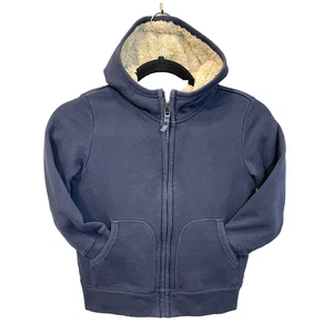 Uniqlo Youth Kids 5-6 Full Zip Warm Cozy Boa Fleece Lining Sweater Jacket Hoodie - Picture 1 of 7
