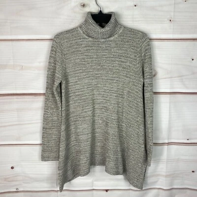Eight Eight Eight Sweater Womens M Beige Turtleneck Swing Tunic Pullover Cotton - Image 1 of 4