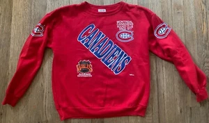 VTG 70s-80s Montreal Canadiens ‘Habs’ 50/50 Pullover Sweater, Men’s Sm/Women’s L - Picture 1 of 11