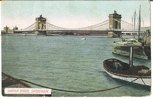 POSTAL NORFOLK BRIDGE SHOREHAM SUSSEX 1924 - VISTA AL MAR IOW ver descripción - Imagen 1 de 2