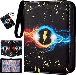 Card Holder Album, Binder, w/Removable Sleeves, For Standard Size Cards 4 Pocket - Picture 1 of 14
