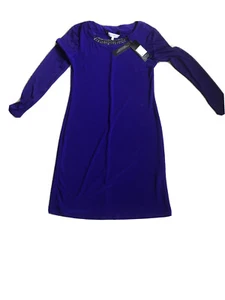 Principles by ben de lisi, Petite Size 8 Purple Dress With Mesh Sleeves - Picture 1 of 5