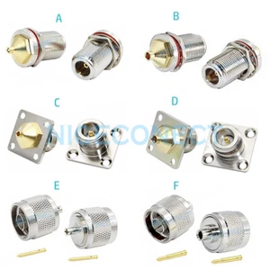 1x N Male Female Connector For Semi-rigid RG402 0.141" / RG405 0.086" Coax Cable - Picture 1 of 7