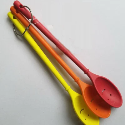 Long Handle Cute Smiley Happy Face Stir Spoon Nylon Stirring Kitchen Cook Tools
