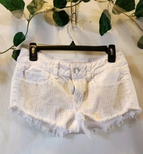 American Eagle Damen Jeansshorts Größe 4 weiß - Bild 1 von 9