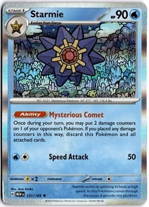 Pokemon TCG Starmie 121/165 Sv: Scarlet & Violet 151 Holo Rare - Picture 1 of 1