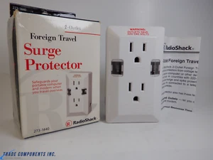 RADIOSHACK FOREIGN TRAVEL 2-OUTLET SURGE PROTECTOR 273-1440 - Picture 1 of 2