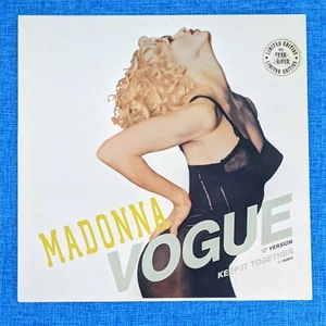MADONNA VOGUE 12'' VINYL LP GERMANY 1990 PROMO POSTER & HYPE I'm Breathless RARE - Picture 1 of 12