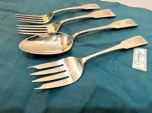 Vintage Cartier Sterling Silver Flatware 4ps 254gr - Picture 1 of 8