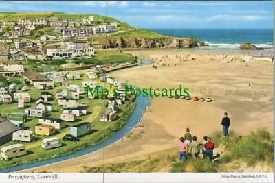 Cornwall Postcard - Caravan Holiday Park and Perranporth Beach RS30519 - Image 1 of 2
