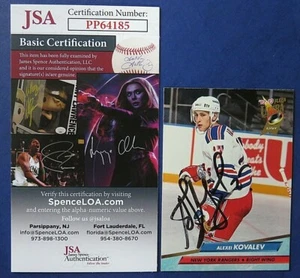 1992 FLEER ALEXEI KOVALEV SIGNED HOCKEY CARD #137 ~ JSA COA PP64185 - Picture 1 of 3