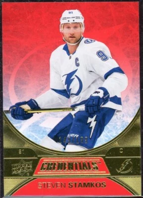 2021-22 Upper Deck Credentials Steven Stamkos 16 Red 138/199 Tampa Bay Lightning - Image 1 of 2