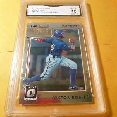 VICTOR ROBLES NATIONALS 2017 DONRUSS OPTIC THE PROSPECTS RC #  TP3 GRADED 10 - Image 1 of 2