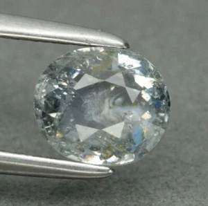 SAPPHIRE 1.26ct Bluish Grey Oval 6.0x5.2x3.9mm Natural Untreated from Madagascar - Picture 1 of 6