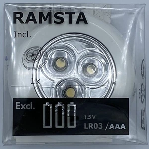 Ikea RAMSTA LED Mini Lamp Battery Operated White Color Tap Light NIB 22217 New - Picture 1 of 5