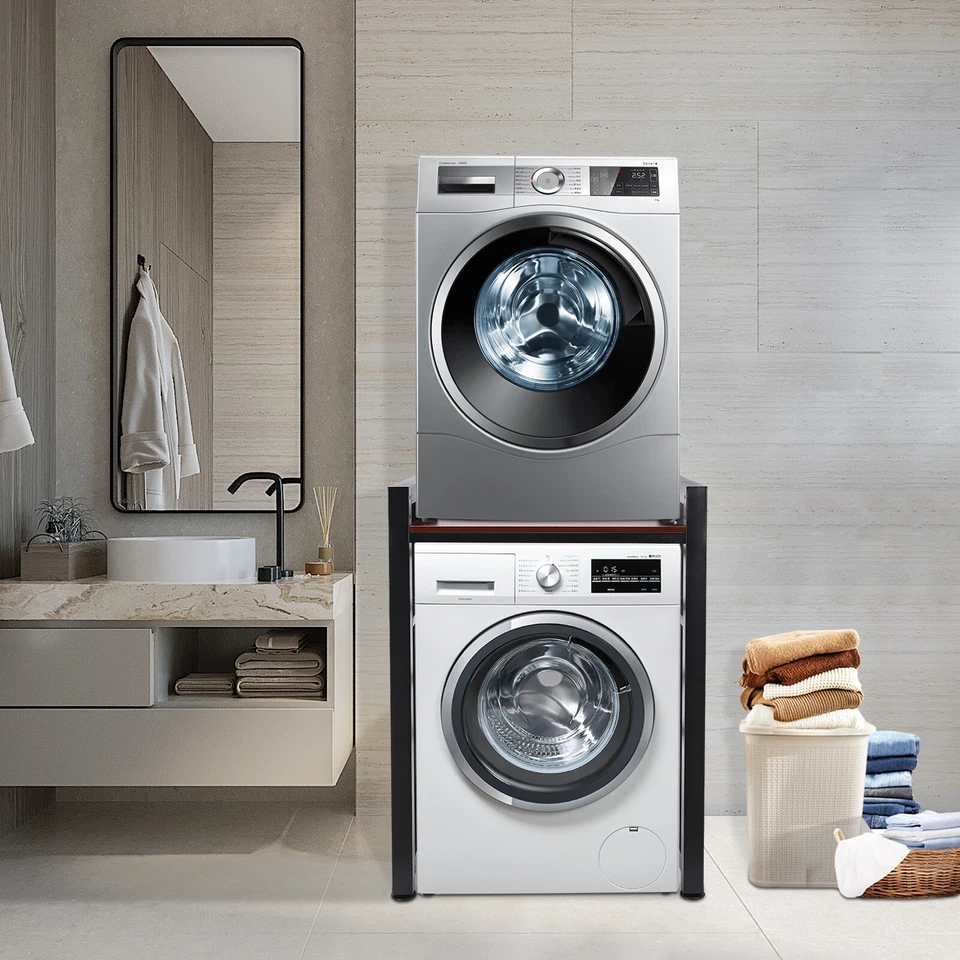 Estante organizador ajustable para lavadora y secadora estante para lavadora y secadora Foto 1 de 4