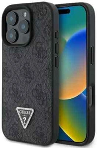 Genuine Guess Triangle Logo Impact Protection Case For Apple iPhone 16 Pro Max - Picture 1 of 9