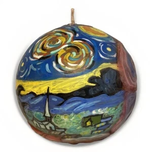 Vela Vincent Van Gogh “Noche estrellada” bola única de Woodstock, Nueva York vintage - Imagen 1 de 10