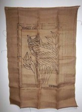 Rug Crafters HORNED OWL 56-306, 20 x 26 starter kit pack, yarn, & rug w pattern