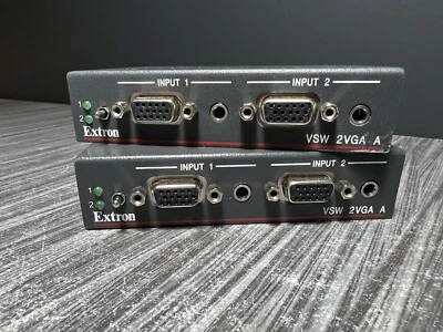 2 pc lot, Extron VSW 2VGA A 2 Input VGA & Stereo Audio Switcher no power adapter - Image 1 of 4