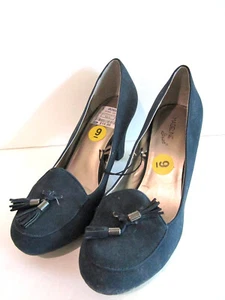 Madeline Stuart Navy 3" Navy Blue Heels with Fringe Tassels- Size 9 - Picture 1 of 5