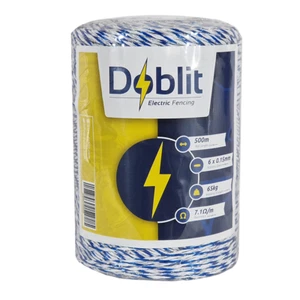 Electric Fence Poly Wire Conductor Rope Fencing Twine Braid 6 Strand 500m Blue - Picture 1 of 4