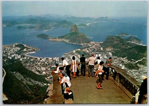 AK Brasilien Rio de Janeiro Blick vom Corcovado Felsen Zuckerhut im Hintergrund - Bild 1 von 2