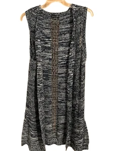RXB Women’s Size M Blue Knit Sleeveless Vest Knit Cardigan - Picture 1 of 12