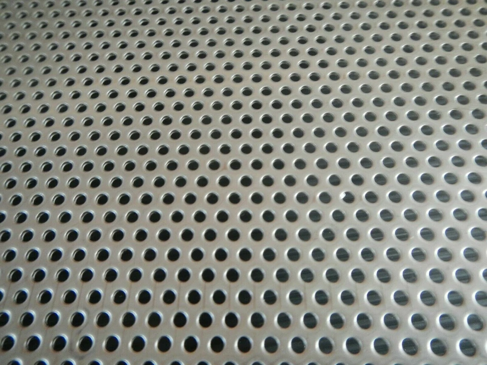 Mild Steel Perforated Metal Sheet Mesh 380mmX300mm - 3.2mm Hole 1.6mm Thick - image 1 of 1