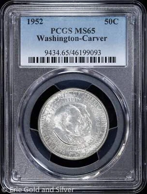 1952 50C Washington Carver Half Dollar PCGS MS 65 | Uncirculated UNC BU - Image 1 of 4
