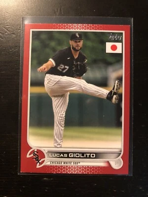2022 Topps BASEBALL Japan Edition Lucas Giolito Red 1/5 White Sox READ - Image 1 of 2