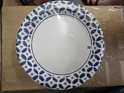 Dixie Ultra, Platos de Papel Grandes, 10 Pulgadas, 40ct, Azul, Blanco, Tamaño Cena Foto 1 de 3