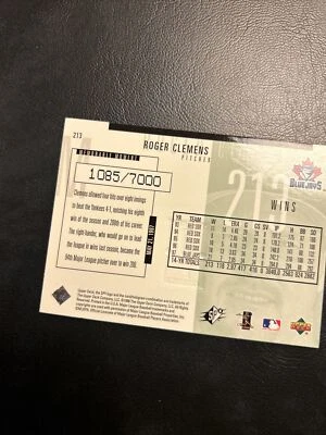 Cnu 1998 Upper Deck ￼sPX Finite #213 Roger Clemens Power Passion/7000 - Image 1 of 3
