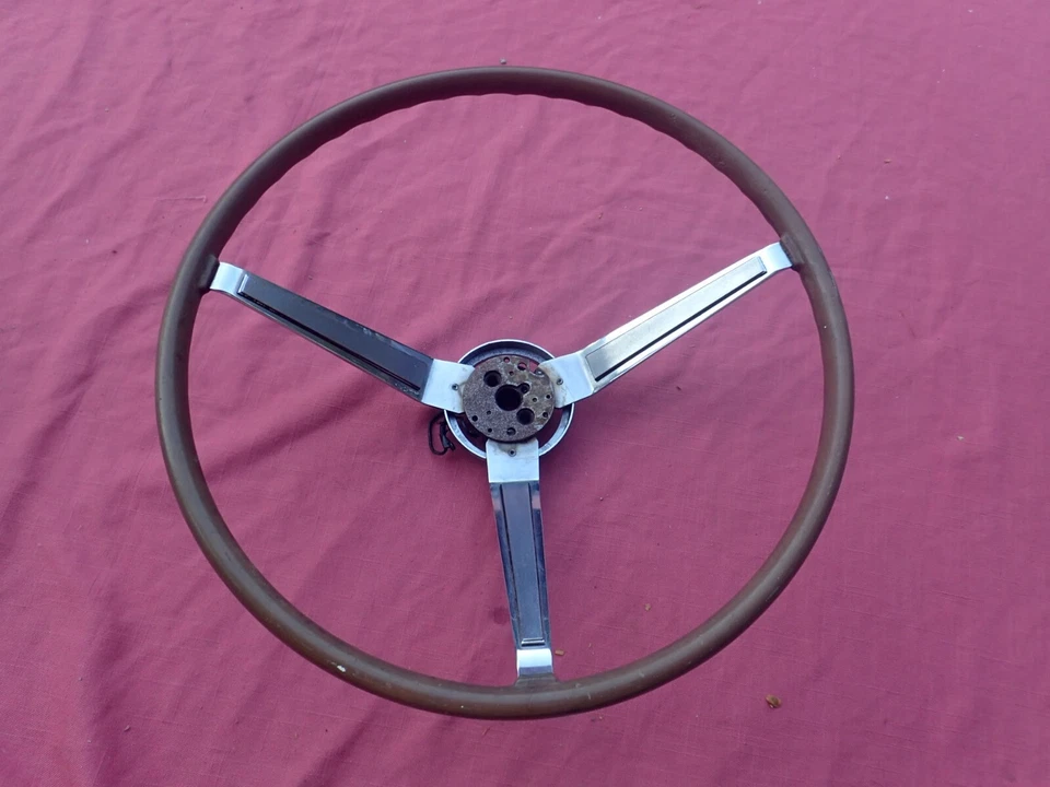 1964-67 MoPar simulated woodgrain steering wheel, nice! 2530250 Dodge Plymouth - Image 1 of 4