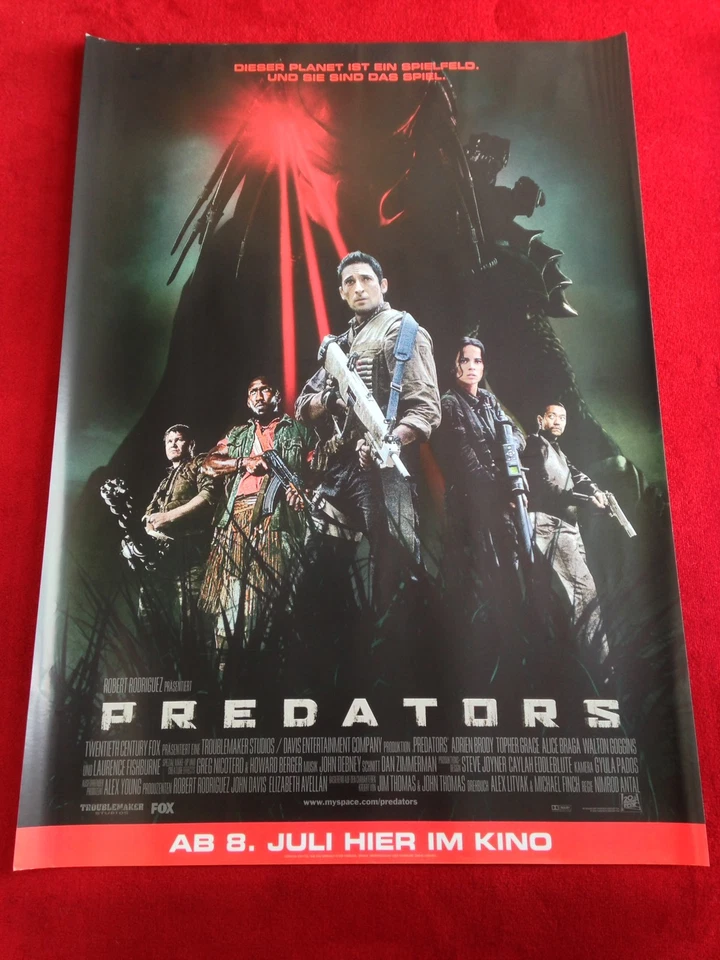 Predators Kinoplakat Poster A1, Adrien Brody, Fishburn, Trejo, Grace  - Bild 1 von 1