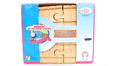 Learning Curve Thomas & Friends Wooden Railway 2" Straight Clickity-Clack Track - Image 1 of 4