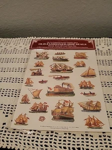 23 adesivi VELIERI vecchio stile NAVE A VELA e barca storica SEALS scrapbooking - Foto 1 di 19