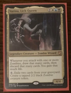 MTG VARINA LICH QUEEN FOIL RARE MAGIC THE GATHERING ZOMBIE COMMANDER - Picture 1 of 1