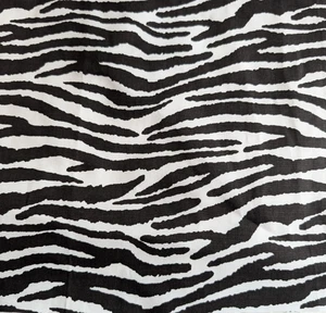 JoAnn's Cotton Fabric Zebra Print Black & White 44" Wide x 1½ Yards - Picture 1 of 7
