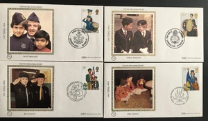 GB 1982 Youth Organisations Benham Silk FDCs set of 4, Various  Pmks (Ben24) - Picture 1 of 1