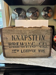 Knapstein Brewing Company Wooden Beer Case Crate New London, Wisconsin. - Picture 1 of 7