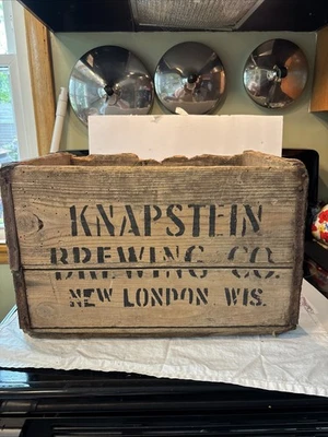 Knapstein Brewing Company Wooden Beer Case Crate New London, Wisconsin. - Image 1 of 4