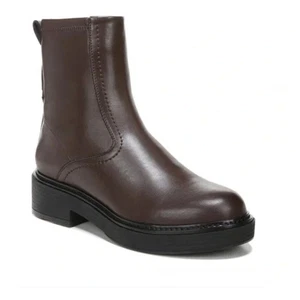 Franco Sarto Karbon Women Brown Pull On Side Zip Ankle Boots Size 7.5 New in Box - Picture 1 of 6