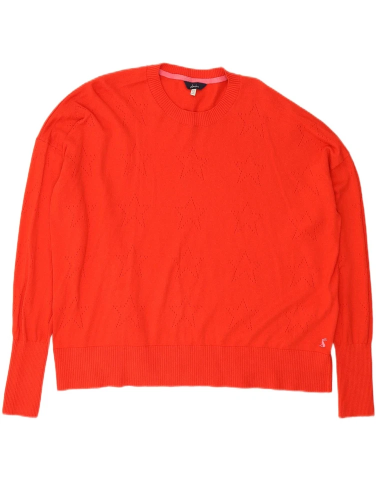 Suéter Jersey JOULES Mujer De Gran Tamaño Cuello Redondo Reino Unido 18 XL Rojo Viscosa BS08 Foto 1 de 3