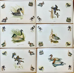 Vintage Placemats Mel Hunter Mallard, Duck, Geese  6 Laminated 1969 Hedwin Corp - Picture 1 of 10