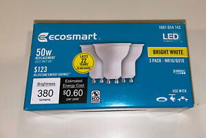 50W Equivalent Bright White MR16 GU10 LED Light Bulb (3-Pack)